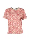 Weekend Max Mara Patterned T-shirt In Pink