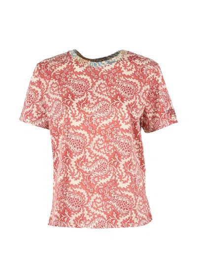 Weekend Max Mara Patterned T-shirt In Pink