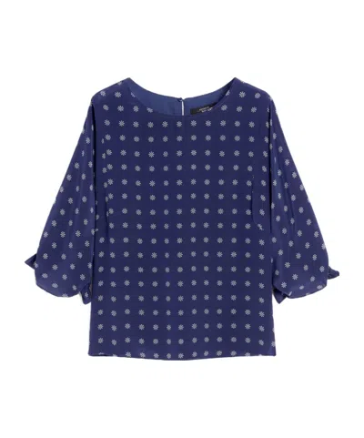 WEEKEND MAX MARA CREPE DE CHINE CREW-NECK BLOUSE