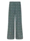 Weekend Max Mara Patterned Trousers In Green