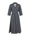 Weekend Max Mara Pattern-printed Belted Dress In Black