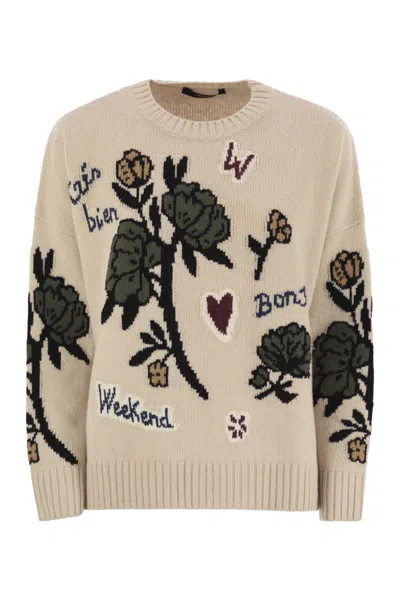 Weekend Max Mara Pavidi - Over Sweater In Wool Yarn In Brown