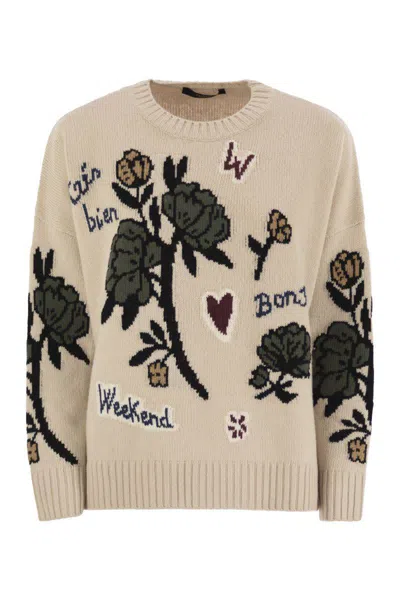 WEEKEND MAX MARA WEEKEND MAX MARA PAVIDI - OVER SWEATER IN WOOL YARN