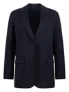 Weekend Max Mara Peak Lapel Two-button Blazer In Blue