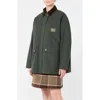 Weekend Max Mara Pecora Cotton Utility Coat In Green