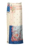 Weekend Max Mara Peggi Printed Silk Wrap Skirt In Beige