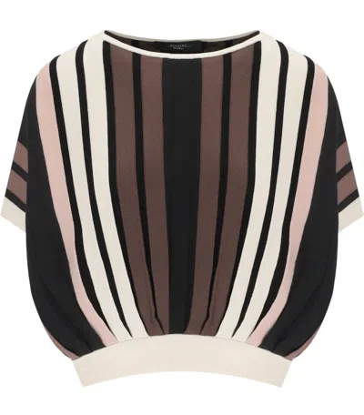 Weekend Max Mara Pegola Multicolored Top In Brown