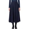 Weekend Max Mara Pelota Stripe Jersey Midi Skirt In Blue