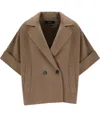 Weekend Max Mara Pera Brown Short Coat In Brown