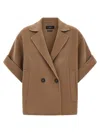 Weekend Max Mara Coat Double-breasted Front Pockets In Brown