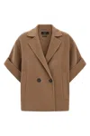 Weekend Max Mara Coat Double-breasted Front Pockets In Brown