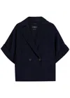 Weekend Max Mara Pera Double-breasted Wool Coat In Blue