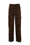 Weekend Max Mara Twill Cargo Pant Animal Print In Zebra