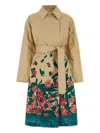Weekend Max Mara Pesco Gabardine Trench Coat In 001 Beige