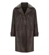 Weekend Max Mara Petra Cioccolato Leather Jacket In Brown