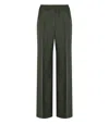 Weekend Max Mara Stretch Polyester Blend Pants With Military Inspiration In Green