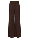 Weekend Max Mara Petra In Technical Gabardine Trousers Brown In Black