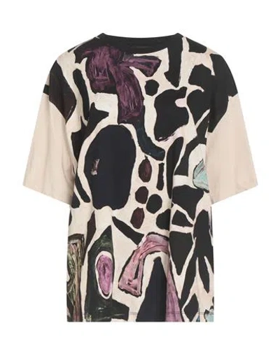 Weekend Max Mara Phantasie By Arthur Arbesser X  Woman T-shirt Beige Size Xxl Cotton In Multi