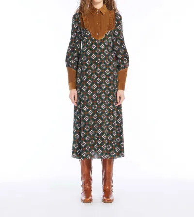 Weekend Max Mara Pianosa Dress In Camel In Multicolor