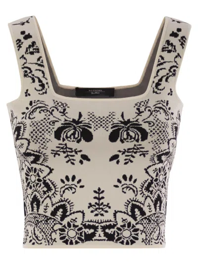 Weekend Max Mara Pilade All-over Patterned Top In Neutral