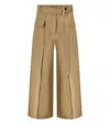 Weekend Max Mara Belted Wide Leg Pants In Beige