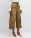 Weekend Max Mara Belted Wide Leg Pants In Beige