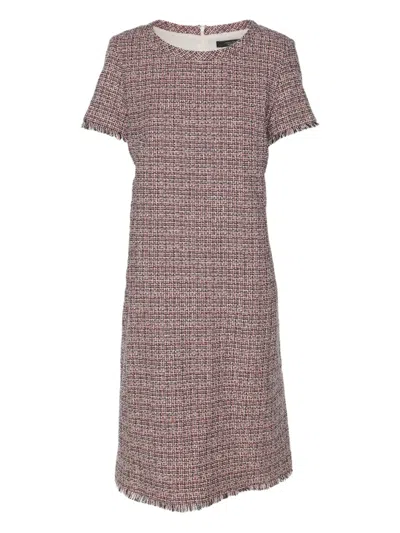 Pre-owned Weekend Max Mara Short-sleeve Midi Dress In Pink