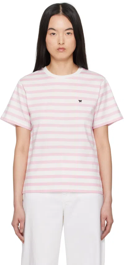 Weekend Max Mara Pink & White Satrapo T-shirt In 012 Pink
