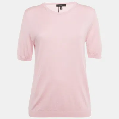 Pre-owned Weekend Max Mara Pink Silk & Cotton Sweater L