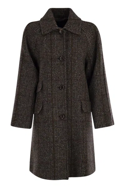 Weekend Max Mara Pitone - Wool Coat In Black