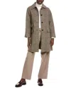 Weekend Max Mara Pitone Wool-blend Coat In Multi