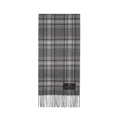 Weekend Max Mara Plaid Cashmere Scarf In Gray