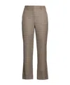 Weekend Max Mara Plaid Flared Pants In Blue