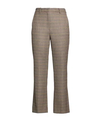 Weekend Max Mara Plaid Flared Pants In Blue
