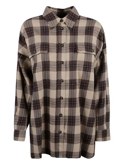 Weekend Max Mara Plaid-pocket Shirt In Multi