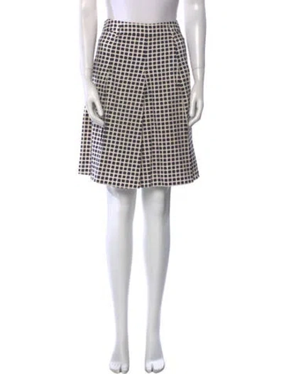 Pre-owned Weekend Max Mara Plaid Print Knee-length Skirt In Multi