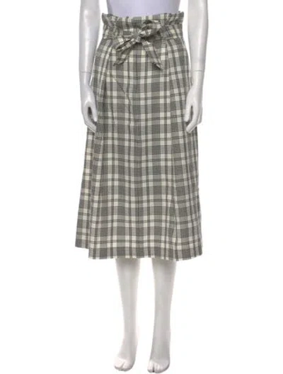 Pre-owned Weekend Max Mara Plaid Print Midi Length Skirt W/ Tags In Multi