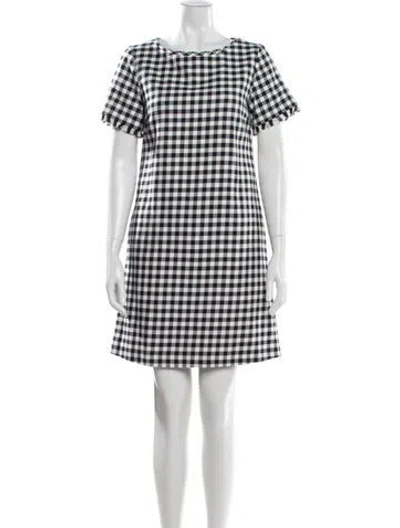 Pre-owned Weekend Max Mara Plaid Print Mini Dress In Blue
