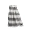 Weekend Max Mara Plaid Scarf In Gray