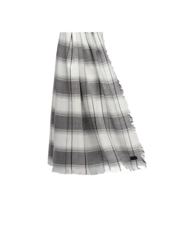 Weekend Max Mara Plaid Scarf In Gray