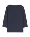 Weekend Max Mara Three-quarter Sleeve Jersey T-shirt In Black