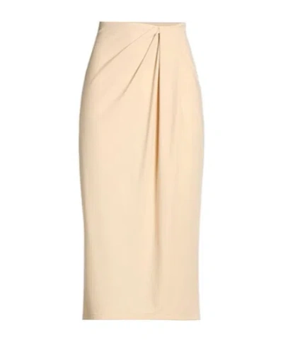 Weekend Max Mara Plain Stretch Wrap Skirt In Neutral