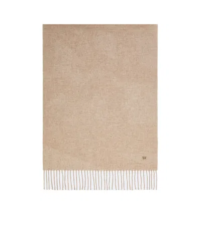 Weekend Max Mara Plain Wool Stole In Brown