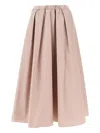Weekend Max Mara Plated Midi Skirt In Neutral
