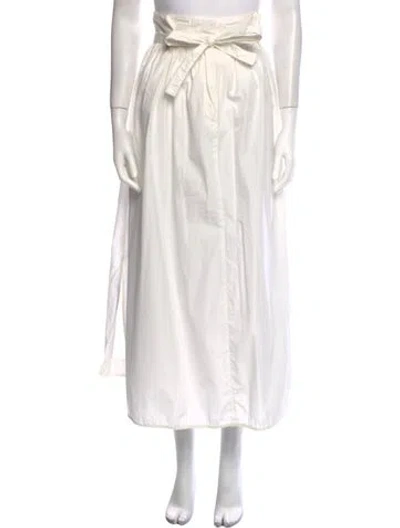 Pre-owned Weekend Max Mara Pleated Accents Midi Length Skirt In Neutral