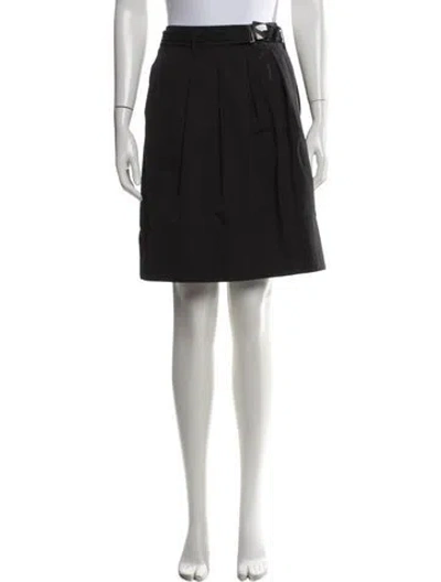 Pre-owned Weekend Max Mara Pleated Accents Mini Skirt In Black