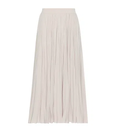Weekend Max Mara Pleated A-line Skirt In Ivory