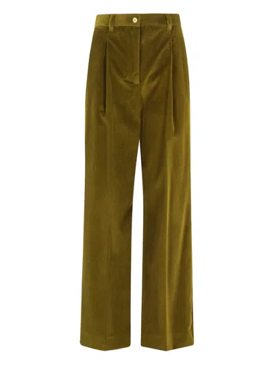 WEEKEND MAX MARA PLEATED CORDUROY TROUSERS