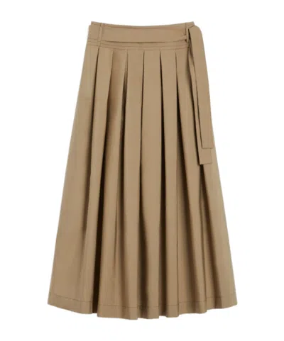 Weekend Max Mara Pleated Cotton Skirt