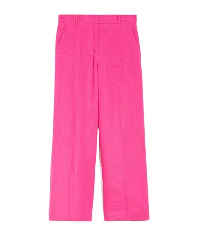 Weekend Max Mara Pleated Detail Casual Pants In Pink